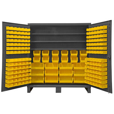 Extra Heavy Duty 12-Gauge Cabinet with 192 Bins and 3 Shelves