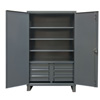 Extra Heavy Duty 12-Gauge w/ 6 Drawer Cabinets & 4 Shelves, 60"W X 24"D X 78"H