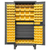 Extra Heavy Duty 12-Gauge Cabinet with 120 Hook-On-Bins, 1 Shelf and Drawers 
