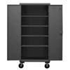Mobile Cabinet with 4 Shelves, 12 Gauge - 36"W x 24"D x 80"H