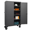 Mobile Cabinet with 4 Shelves, 12 Gauge - 48"W x 24"D x 80"H