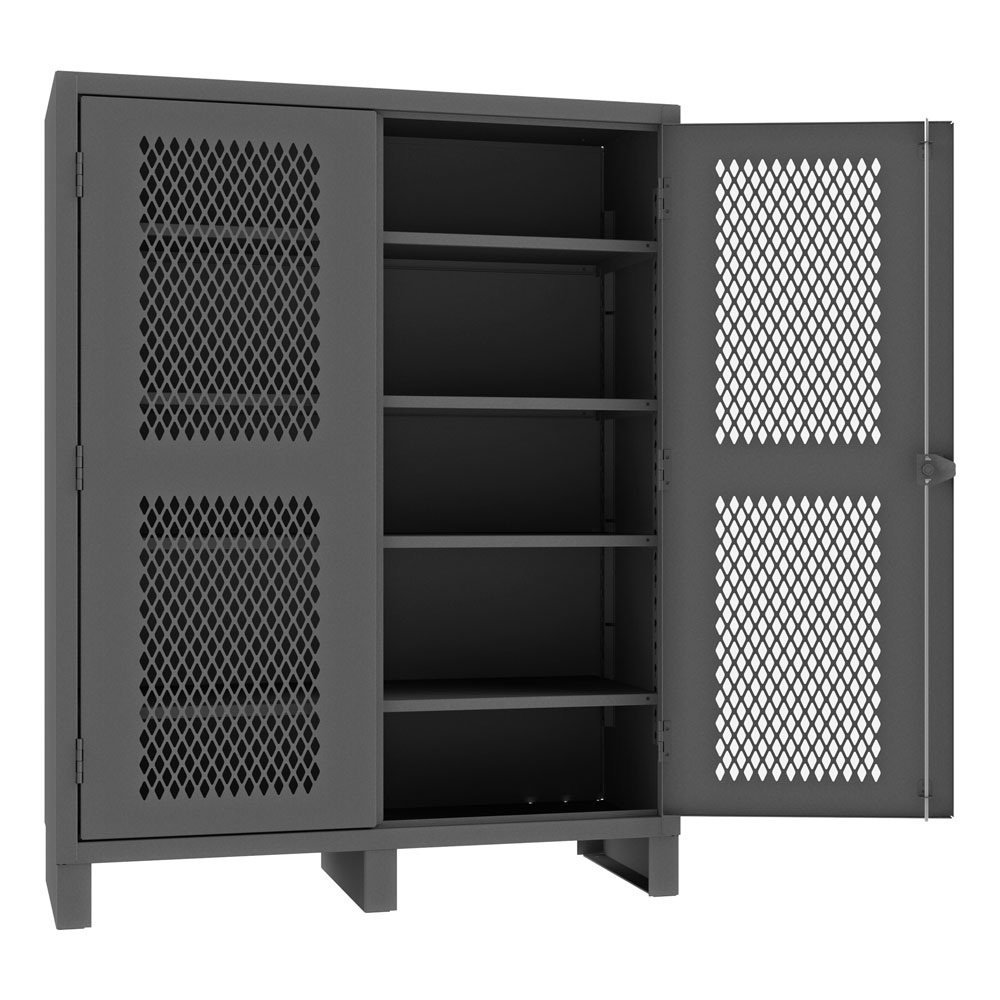 Extra Heavy Duty 12-Gauge Ventilated Shelf Cabinets, 60"W X 24"D X 78"H