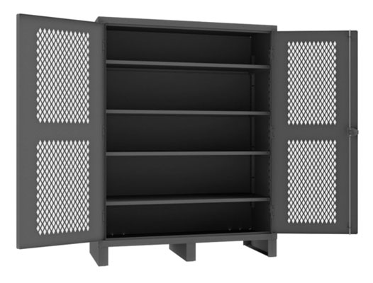 Extra Heavy Duty 12-Gauge Ventilated Shelf Cabinets, 60"W X 24"D X 78"H