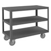 HMT Series, 3 Shelf High Deck Portable Tables|Side Brakes, Steel Top 