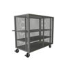 Mesh Style Security Trucks w/ Double Doors & 2 Shelves, 48-1/2"W x 26-1/16"D