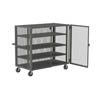 Mesh Style Security Trucks with Double Doors, 3 Shelf, 48-1/2"W x 26-1/16"D