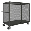 Mesh Style Security Trucks with Double Doors, No Shelves (2,000 lbs. capacity)