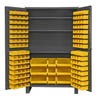 48" Wide Cabinet with 137 Bins & 3 Shelves (Flush Door Style)