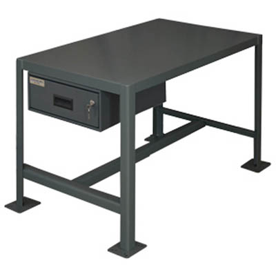 Medium Duty Machine Table with Drawer - 24" Wide