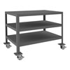 Medium Duty Mobile Machine Table - 30" High - 3 Shelves