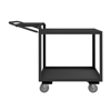 Order Picking Cart, 5' Polyurethane Cstrs|2 Shelves, Top Lips Down 