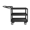 Order Picking Cart w/ 5' Polyurethane Casters & 3 Shelves, Lips Up