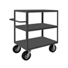 Lips Up Rolling Instrument Carts, 3 Shelves|8" Pneumatic Cstrs|Non-Slip Vinyl Matting