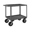 Stock Cart w/ 2 Shelves, 8' Pneumatic Casters 