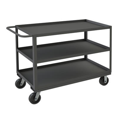 Rolling Service Stock Cart, 3 Shelves