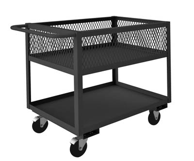 Stock Cart w/ 2 12" High Lip Shelves