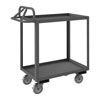 2 Shelf Rolling Service Stock Cart with Ergonomic Handle (1,200 lbs. capacity)
