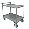 Rolling Service Stock Cart Lips Up with Raised Handle & 2 Shelves - 48