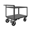 Rolling Service Carts w/ 8' Mold-On Rubber Casters & Floor Lock (2,400 lbs. Capacity)