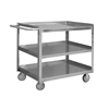 Stainless Steel Stock Cart, 17'W w/ 3 Shelves (600 lbs. Capacity)