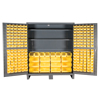 Cabinet with 212 Hook-On-Bins and 3 Shelves