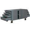 60" Wide Mobile Bench Cabinet with 8 Drawers