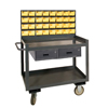 Mobile Work Station with Louvered Panel