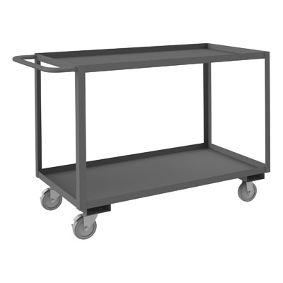 Rolling Service Stock Carts, 2 Shelves - 35"H 