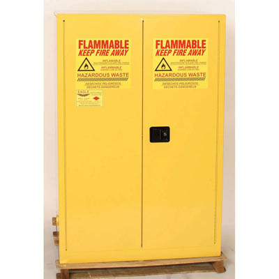 Hazmat Drum Safety Cabinet, Two-Drum Storage (60 Gal. Cap.)(Manual Close)