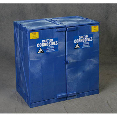 Quik-Assembly Poly Acid & Corrosive Safety Cabinet, 24 Gal. Capacity (Blue)
