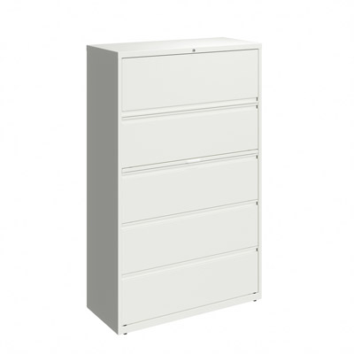 HL10000 Series 5 Drawer Lateral File Cabinet with Posting Shelf and Roll-Out Binder Storage, 42" Wide