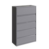 HL10000 Series 5 Drawer Lateral File Cabinet with Posting Shelf and Roll-Out Binder Storage, 42' Wide