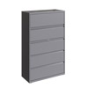 HL10000 Series 5 Drawer Lateral File Cabinet with Posting Shelf and Roll-Out Binder Storage, 42" Wide