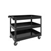 3 Shelf Ready To Assemble Utility Cart, 16"W x 30"D