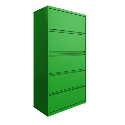  HL10000 Series 5 Drawer Lateral File Cabinet with Posting Shelf and Roll-Out Binder Storage, 36" Wide