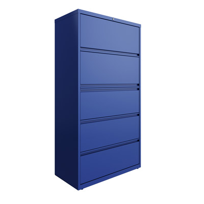  HL10000 Series 5 Drawer Lateral File Cabinet with Posting Shelf and Roll-Out Binder Storage, 36" Wide