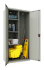 Welded Steel Janitorial Cabinet with 2 Adjustable Shelves, 36'W x 18'D x 72'H