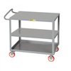 Ergonomic Shelf Truck, 3 Shelves (2 Flush), 5" Casters