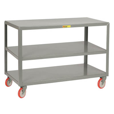 Mobile Table w/ 3 Shelves- 4 Swivel Casters, 24"W