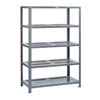 Heavy Duty Welded Steel Shelving- 5 Perforated Shelves, 18" & 24" Deep