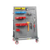Mobile 'A' Frame- Lean Tool Cart w/ Combo Pegboard/ Louvered Panel On Both Sides