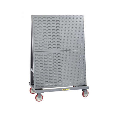 Mobile "A" Frame- Lean Tool Cart w/ Combo Pegboard/ Louvered Panel On Both Sides