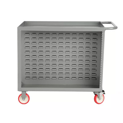 Bin Cart with Pegboard Tool Storage