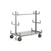 Portable Bar & Pipe Truck w/ 2 Swivel & 2 Rigid Casters, w/ Floor Lock