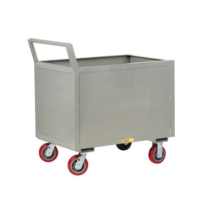 Box Truck with Ergonomic Handle, Solid SIdes, 41-1/2" Handle Height