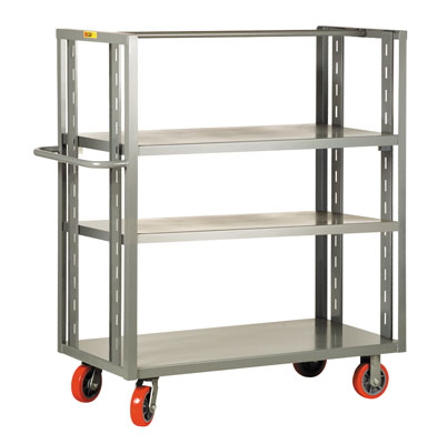 2-Sided Adjustable Shelf Truck with Open Angle Ends