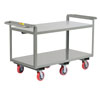 6 Wheeled Heavy-Duty Shelf Truck, 2 Handles, Flush Shelves, 3,600 lbs. Capacity