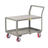 Sloped Handle Heavy-Duty Utility Cart , Flush Top Shelf, 6' Polyurethane Casters, 3,600 lbs. Capacity