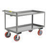 Lipped Shelf Merchandise Collector, 8" Polyurethane Casters with Brakes (3,600 lbs. capacity)