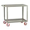 Adjustable Height Welded Service Cart, 2 Shelves with 1-1/2' Lip, 1200 lbs. Capacity